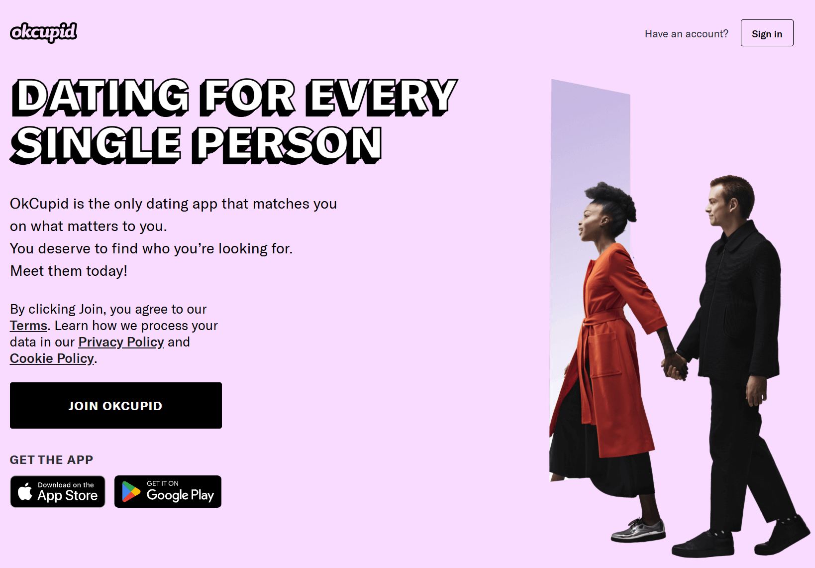 OkCupid senior dating app